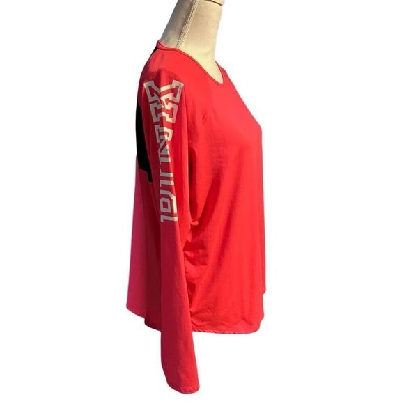 PINK Victoria’s Secret Back Mesh Long Sleeve Sport T-Shirt Pink Size Small - Picture 5 of 7